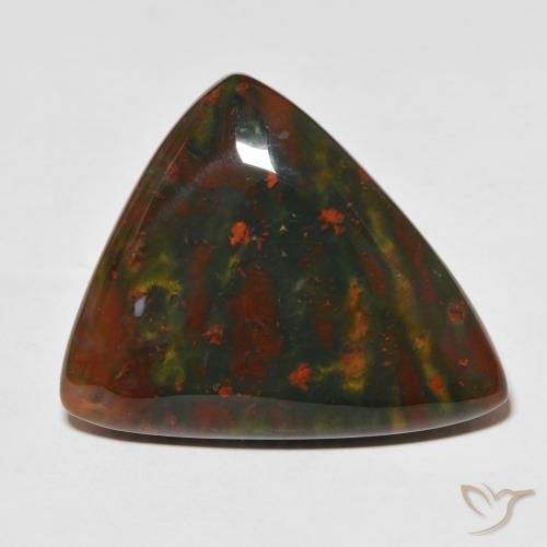 26,75 ct Trillion Bloodstone, 26,1 x 23,7 mm de Madagascar, Photo A