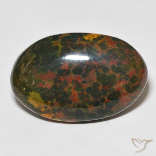 27.3 ct Oval Bloodstone, 28.2 x 18.3 mm From Madagascar, Photo A