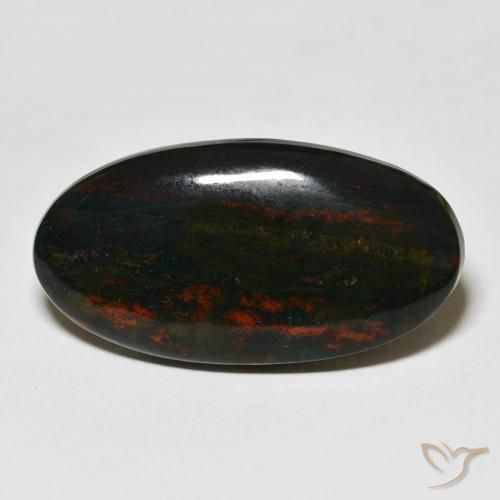28.60ct Natural Multicolor Bloodstone, Oval, Opaque