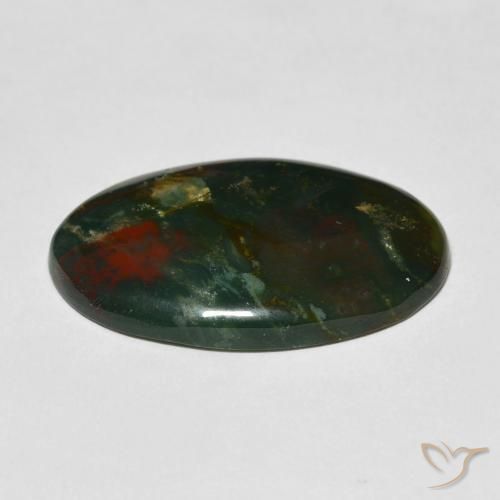 Bloodstone Gemstone in 27.9 x 18.4 mm Size for Sale, Bloodstone Stone in Multicolor Color