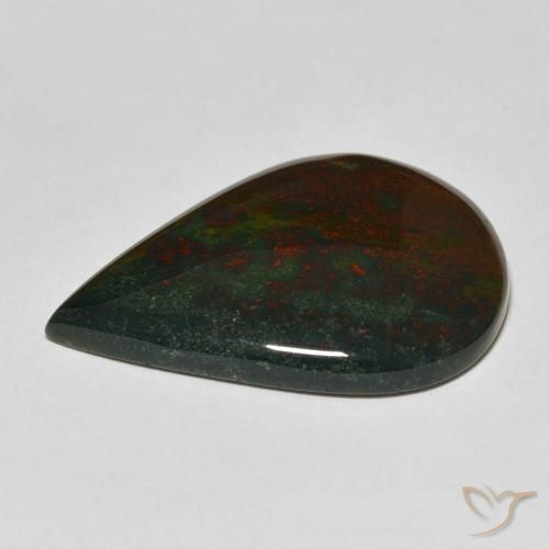 Bloodstone Gemstone in 30 x 22 mm (calibrated) Size for Sale, Bloodstone Stone in Green and Red Color