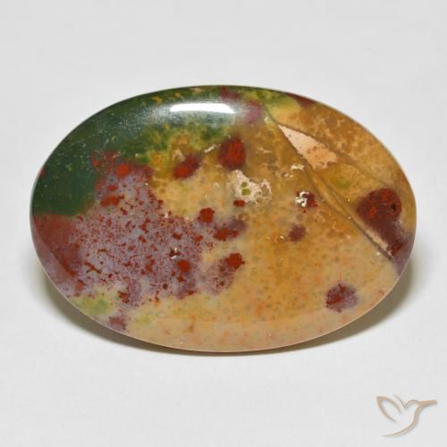 40.37ct Natural Multicolor Bloodstone, Oval, Opaque