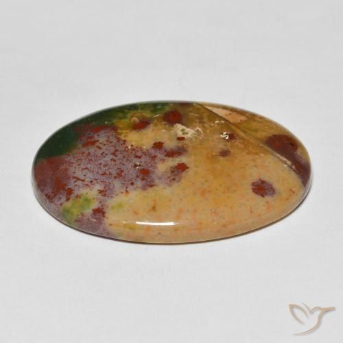 Bloodstone Gemstone in 36.2 x 25.4 mm Size for Sale, Bloodstone Stone in Multicolor Color