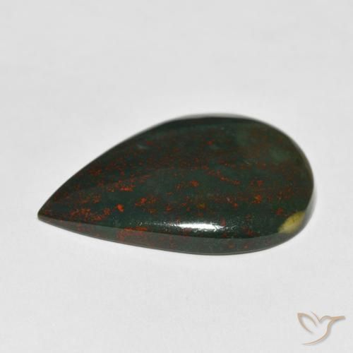 Bloodstone Gemstone in 32.1 x 22.4 mm Size for Sale, Bloodstone Stone in Green and Red Color