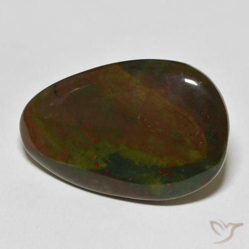 34.76ct Natural Green and Red Bloodstone, Fancy, Opaque
