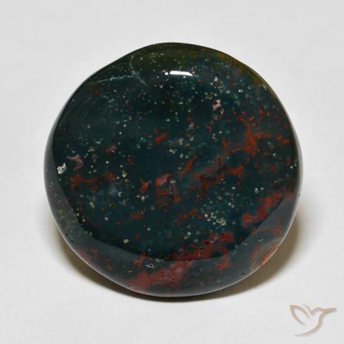 29.09ct Natural Green and Red Bloodstone, Round, Opaque