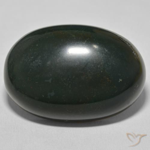 55.24ct Natural Deep Green Bloodstone, Oval, Opaque