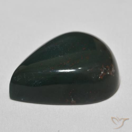 Bloodstone Gemstone in 22.6 x 17.3 mm Size for Sale, Bloodstone Stone in Green and Red Color