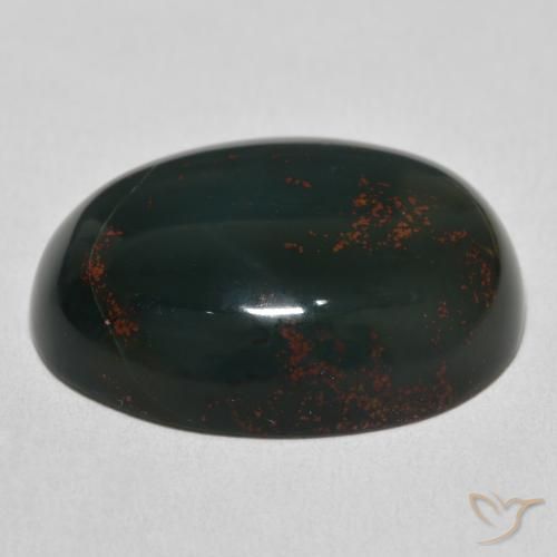 Bloodstone Gemstone in 23.3 x 18.2 mm Size for Sale, Bloodstone Stone in Green and Red Color