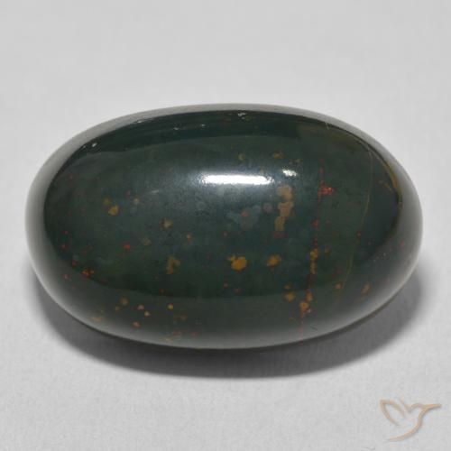 20.45ct Natural Green and Red Bloodstone, Oval, Opaque