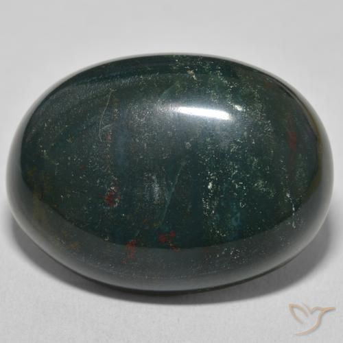 44.03ct Natural Forest Green Bloodstone, Oval, Opaque