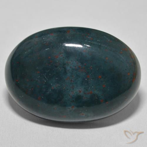 32.86ct Natural Deep Green Bloodstone, Oval, Opaque