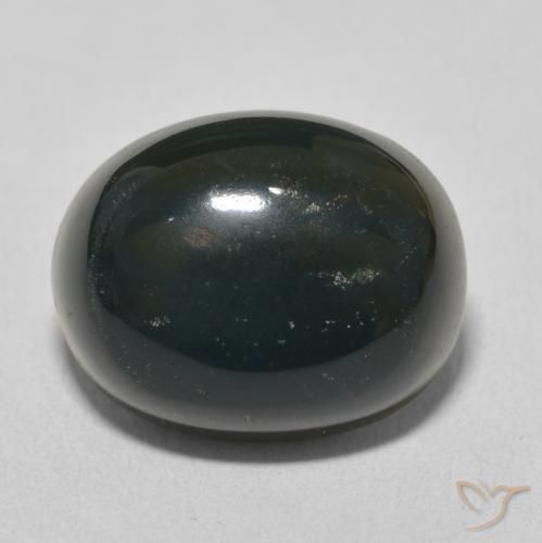 12.03ct Natural Deep Green Bloodstone, Oval, Opaque