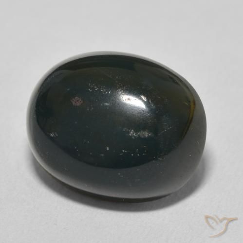 12.03 ct Green Bloodstone Stone, Natural Bloodstone in Oval Cabochon Shape for Sale