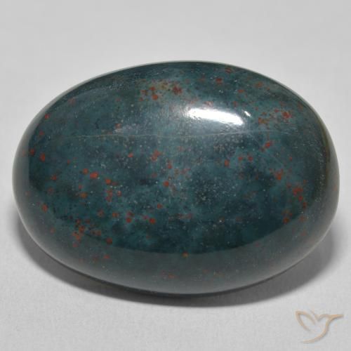 30.84ct Natural Multicolor Green Bloodstone, Oval, Opaque
