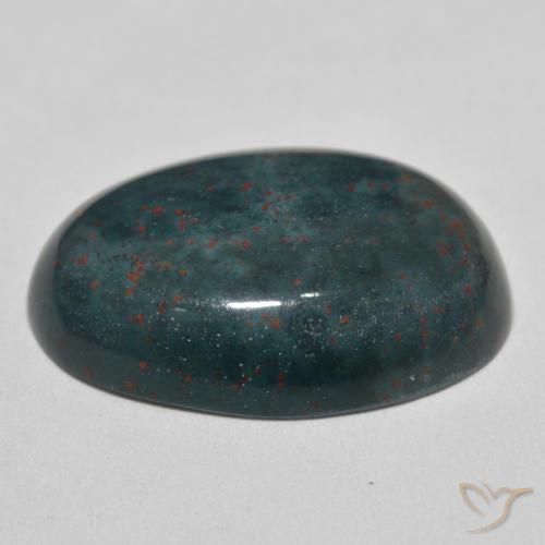 Bloodstone Gemstone in 27 x 20 mm (calibrated) Size for Sale, Bloodstone Stone in Multicolor Green Color