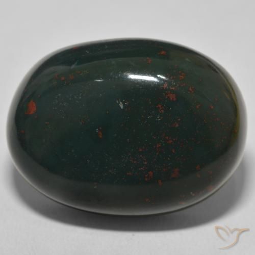 57.49ct Natural Multicolor Green Bloodstone, Oval, Opaque