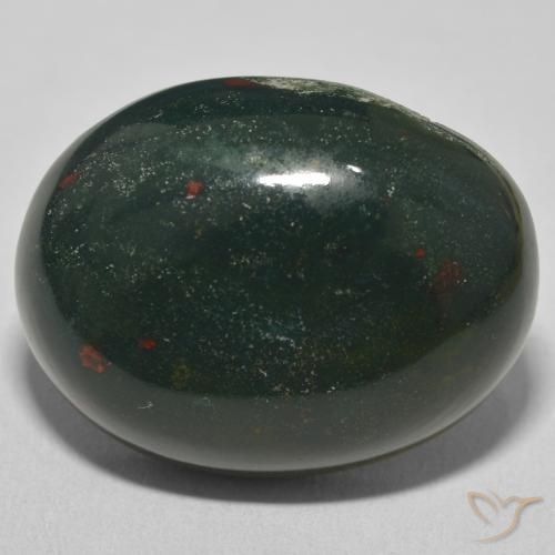 33.61ct Natural Dark Green Bloodstone, Oval, Opaque