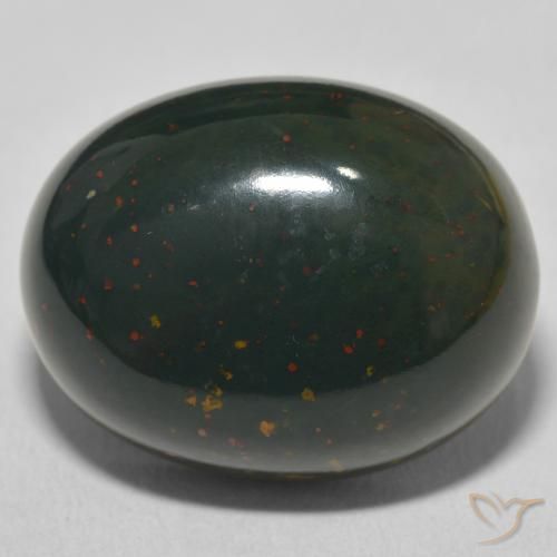 28.01ct Natural Deep Green Bloodstone, Oval, Opaque