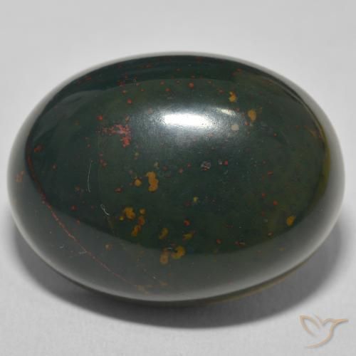 48.69ct Natural Deep Green Bloodstone, Oval, Opaque
