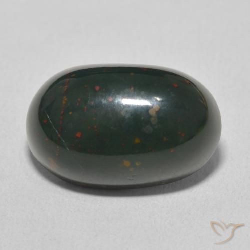9.92ct Natural Deep Green Bloodstone, Oval, Opaque