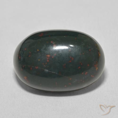9.32ct Natural Forest Green Bloodstone, Oval, Opaque
