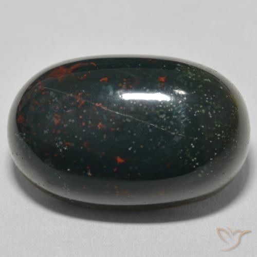 39.29ct Natural Forest Green Bloodstone, Oval, Opaque