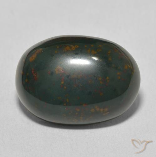 10.28ct Natural Dark Green Bloodstone, Oval, Opaque
