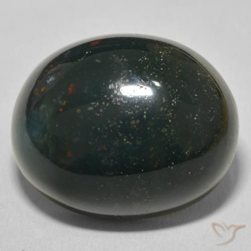 32.86ct Natural Forest Green Bloodstone, Oval, Opaque