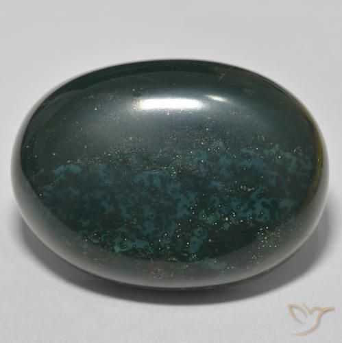 76.31ct Natural Dark Green Bloodstone, Oval, Opaque
