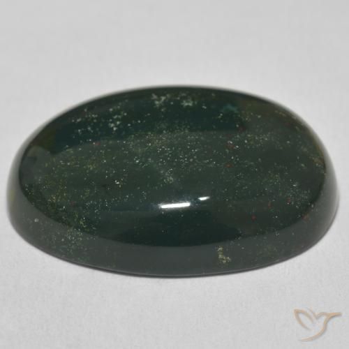 Bloodstone Gemstone in 27 x 20 mm (calibrated) Size for Sale, Bloodstone Stone in Multicolor Green Color