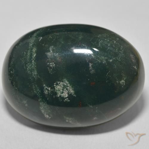41.22ct Natural Deep Green Bloodstone, Oval, Opaque
