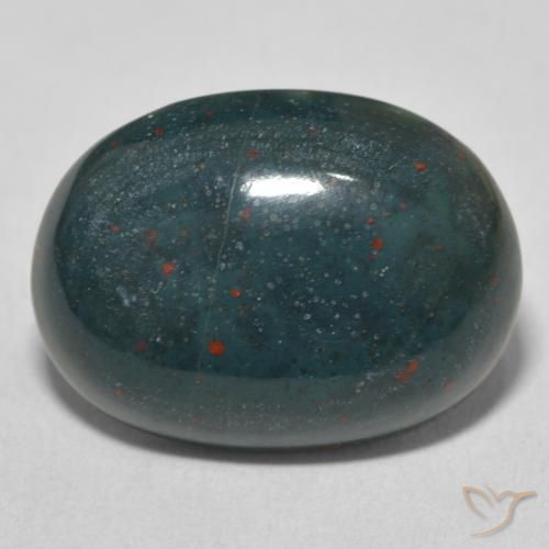 13.24ct Natural Dark Green Bloodstone, Oval, Opaque
