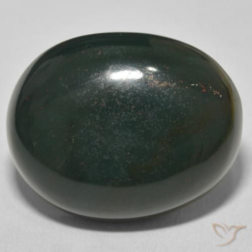 26.46ct Natural Deep Green Bloodstone, Oval, Opaque