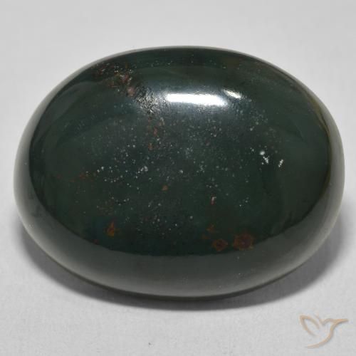 23.59ct Natural Dark Green Bloodstone, Oval, Opaque