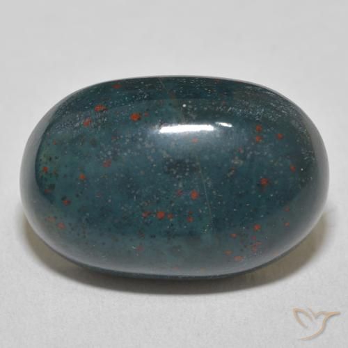 20.93ct Natural Multicolor Green Bloodstone, Oval, Opaque
