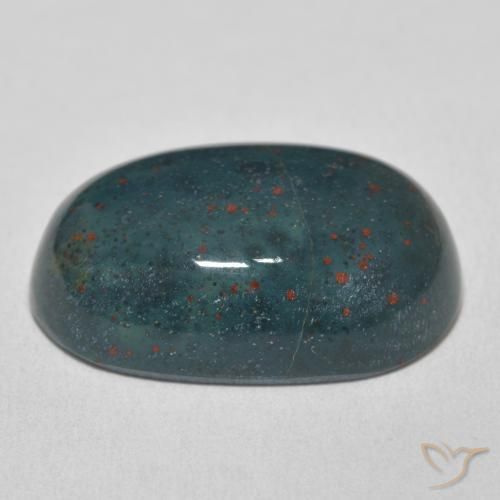 Bloodstone Gemstone in 22.7 x 15 mm Size for Sale, Bloodstone Stone in Multicolor Green Color