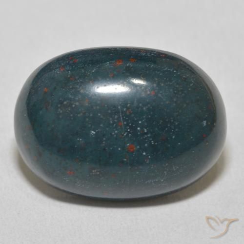 18.39ct Natural Bluish Green Bloodstone, Oval, Opaque