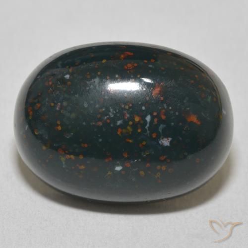 19.08ct Natural Forest Green Bloodstone, Oval, Opaque