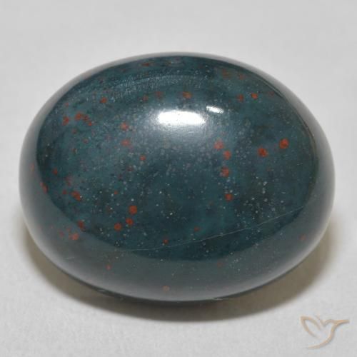 20.63ct Natural Multicolor Green Bloodstone, Oval, Opaque