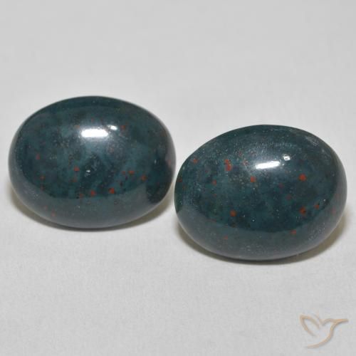 17.33ctw Natural Deep Green Bloodstone, Oval, Opaque