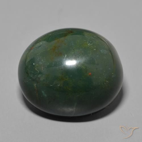 40.68ct Natural Earthy Green Bloodstone, Oval, Opaque