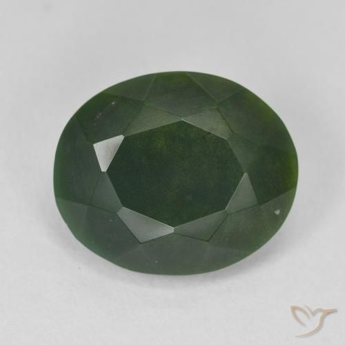 7.96ct Natural Medium Green Bloodstone, Oval, Opaque