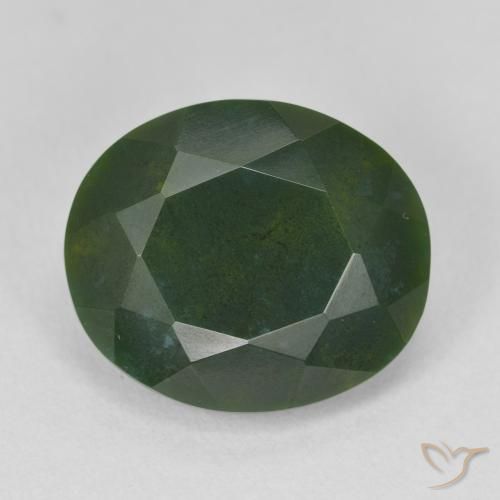 9.39ct Natural Earthy Green Bloodstone, Oval, Opaque