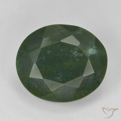 11.88ct Natural Warm Green Bloodstone, Oval, Opaque