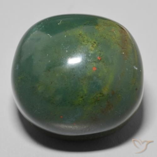 56.88ct Natural Green with Red Bloodstone, Oval, Opaque