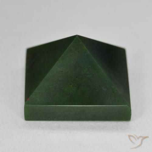 14.38ct Natural Forest Green Bloodstone, Square, Opaque