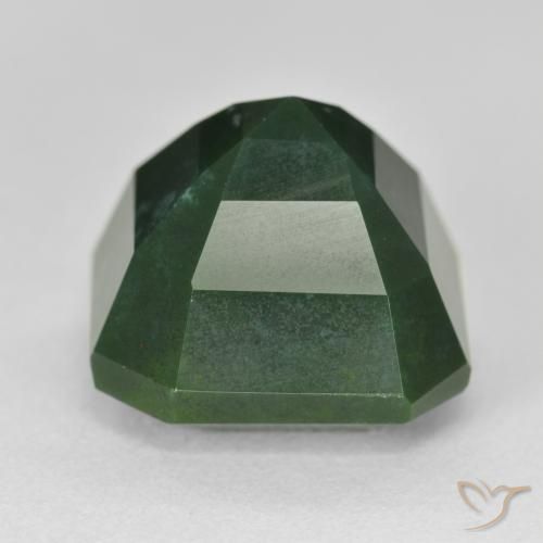 Bloodstone Gemstone in 15 x 15 mm (calibrated) Size for Sale, Bloodstone Stone in Dark Green Color