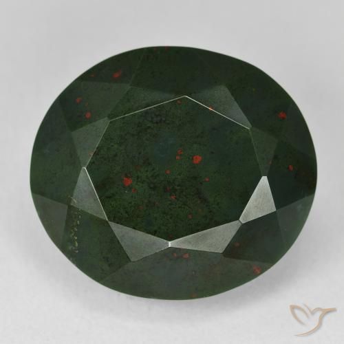 23.63ct Natural Forest Green Bloodstone, Oval, Opaque
