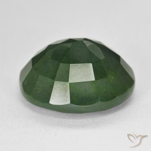 Bloodstone Gemstone in 15.8 x 14 mm Size for Sale, Bloodstone Stone in Multicolor Green Color